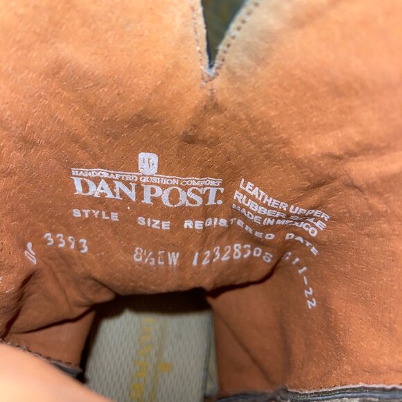 DAN POST DP3393 rubberized sole cowboy boots/excellent condition/8.5W - Picture 9 of 9